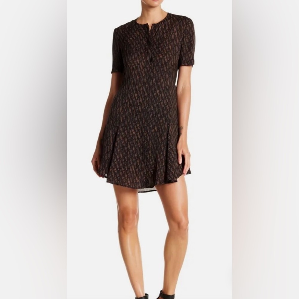 A.L.C. Aerin Patterned Silk Mini Dress